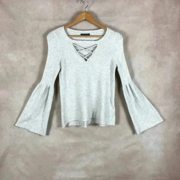 AMERICAN EAGLE Beige Softest Boho Bell Sleeve Sweater SMALL - Picture 6 of 7